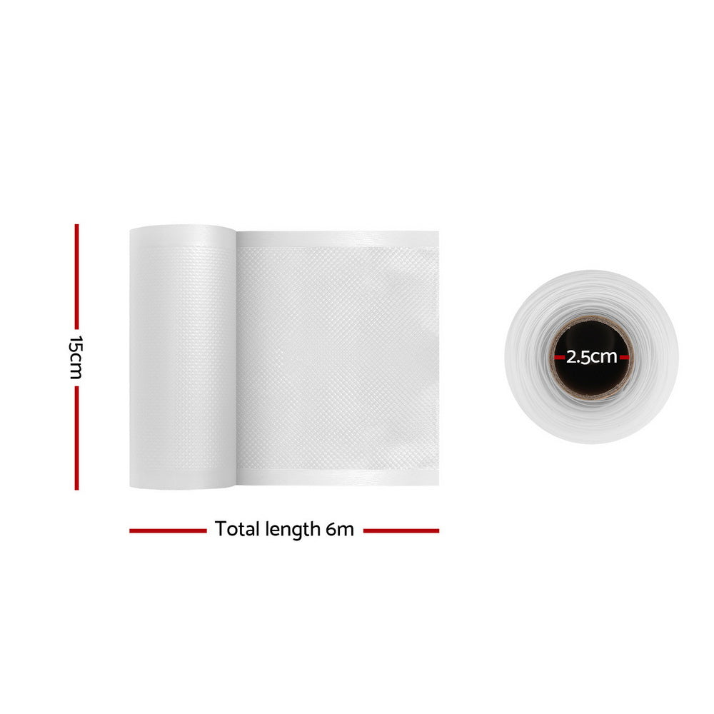 10 Rolls Food Vacuum Sealer Bags Storage Saver Heat Sealing Bag Pack 15CMX6M - Appliances > Kitchen Appliances - Rivercity House & Home Co. (ABN 18 642 972 209) - Affordable Modern Furniture Australia