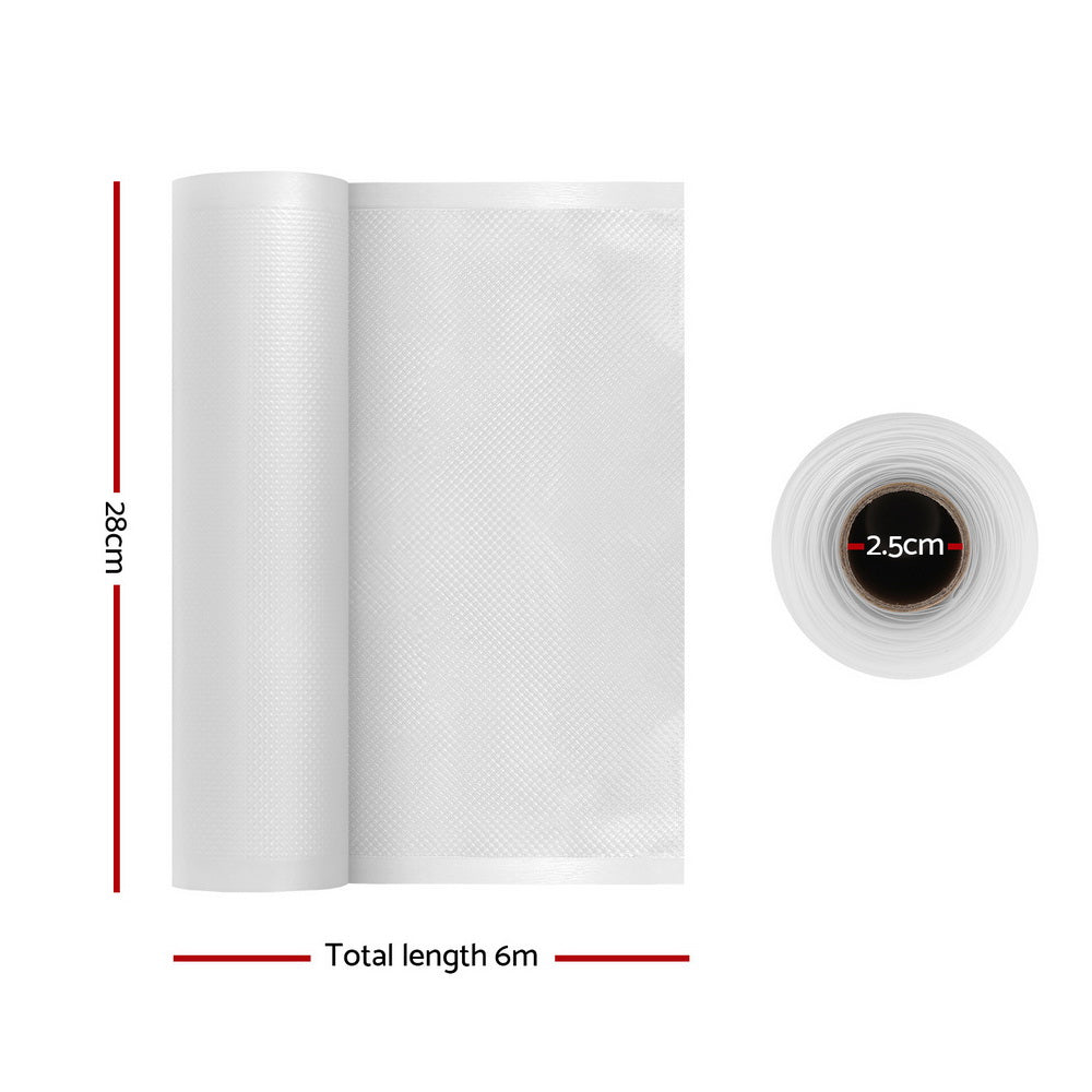 10 Rolls Food Vacuum Sealer Bags Storage Saver Heat Sealing Bag Pack 28CMX6M - Appliances > Kitchen Appliances - Rivercity House & Home Co. (ABN 18 642 972 209) - Affordable Modern Furniture Australia