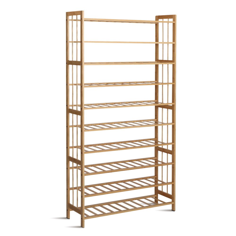 10 Tier Bamboo Shoe Rack Organiser - Furniture - Rivercity House & Home Co. (ABN 18 642 972 209) - Affordable Modern Furniture Australia
