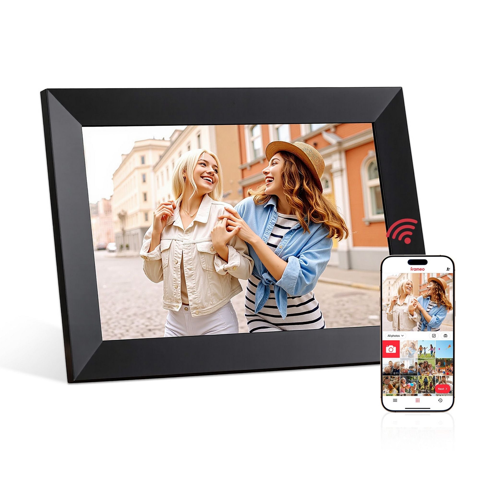 10.1 Inch Digital Photo Frame WIFI Touchscreen Video Player 32GB - Black - Home & Garden > Decor > Picture Frames - Rivercity House & Home Co. (ABN 18 642 972 209) - Affordable Modern Furniture Australia