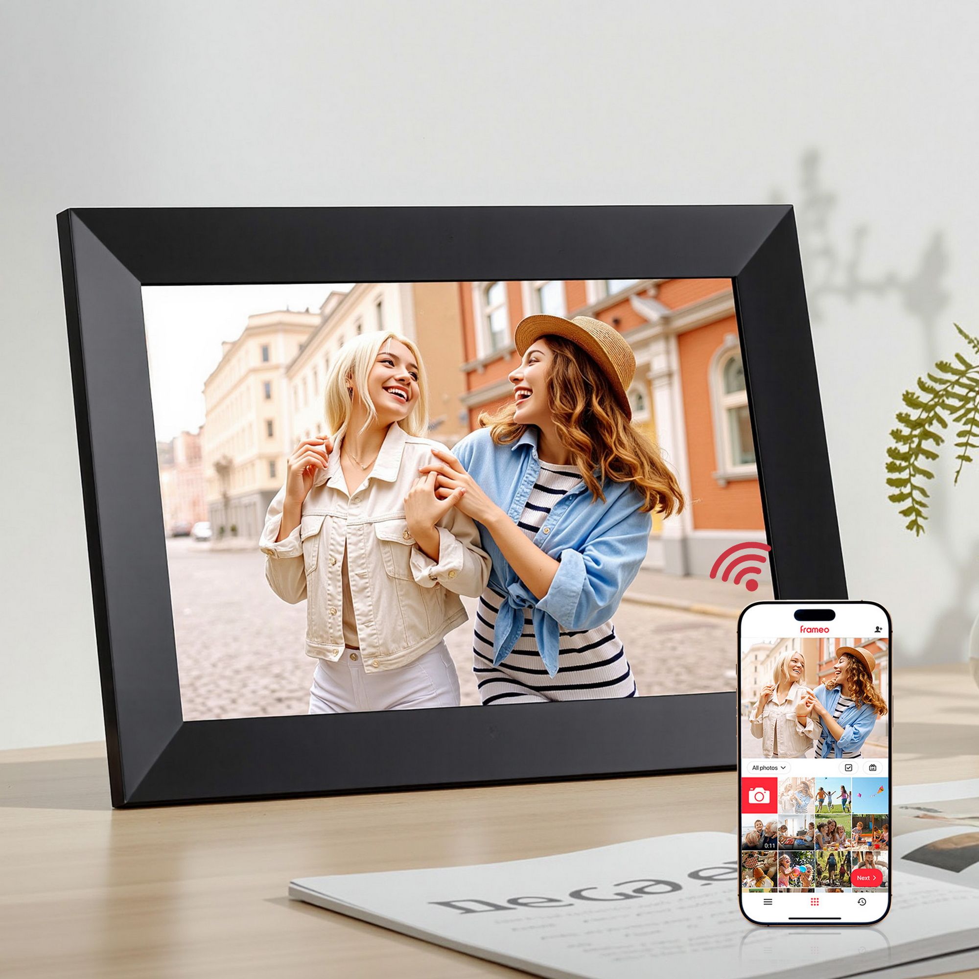 10.1 Inch Digital Photo Frame WIFI Touchscreen Video Player 32GB - Black - Home & Garden > Decor > Picture Frames - Rivercity House & Home Co. (ABN 18 642 972 209) - Affordable Modern Furniture Australia