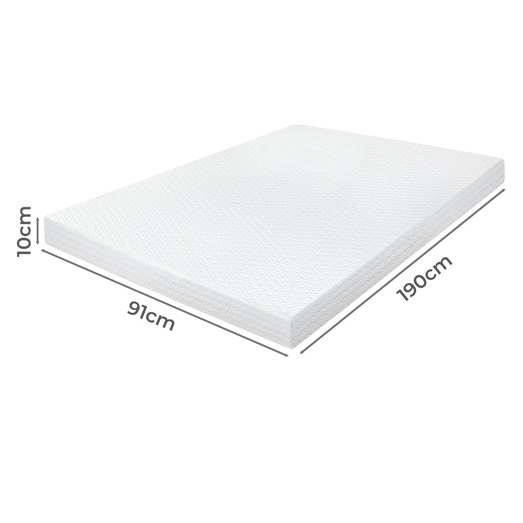 10cm Dual - Layer Gel Bamboo Charcoal Memory Foam Mattress Topper - White - Rivercity House & Home Co. (ABN 18 642 972 209) - Affordable Modern Furniture Australia