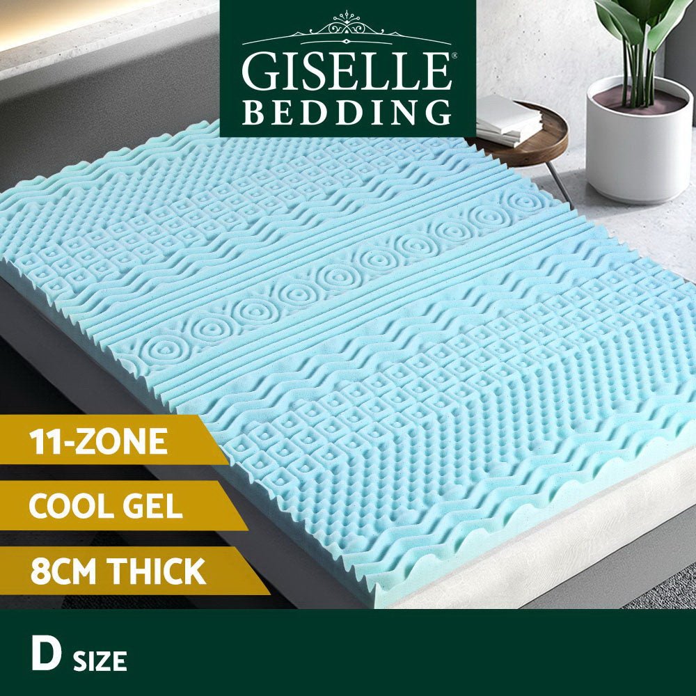 11 - zone Memory Foam Mattress Topper 8cm - Double - Rivercity House & Home Co. (ABN 18 642 972 209) - Affordable Modern Furniture Australia