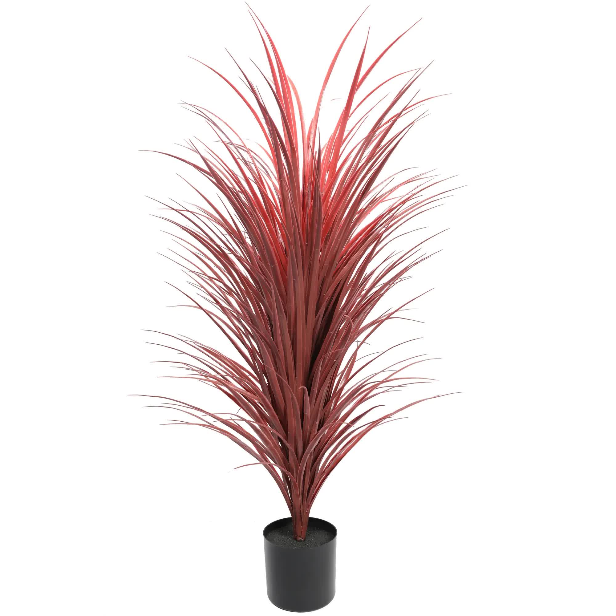 115cm Burgundy Potted Artificial Long Yucca Grass - Burgundy - Home & Garden > Artificial Plants > Artificial Trees - Rivercity House & Home Co. (ABN 18 642 972 209) - Affordable Modern Furniture Australia