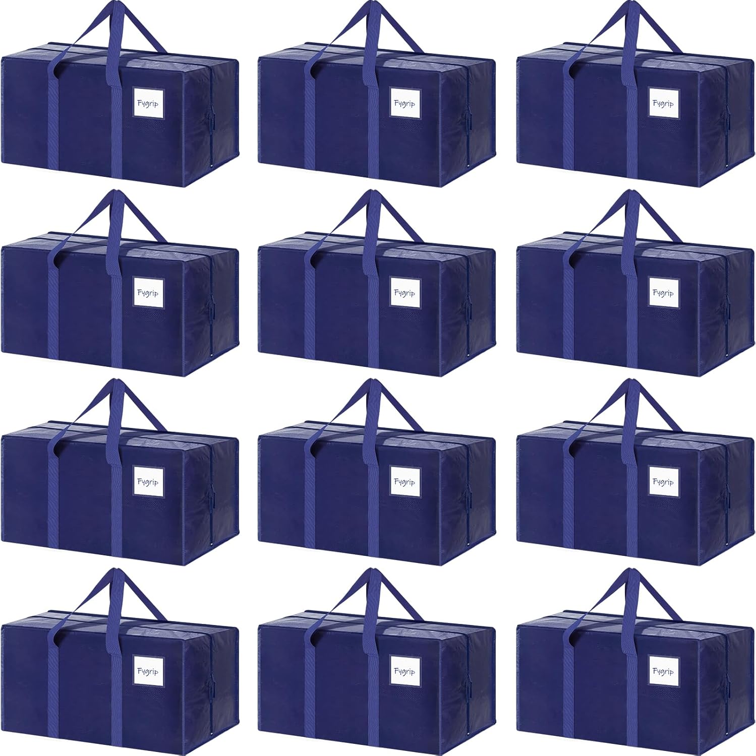 12 - Pack Large 95L Moving Storage Bags with Zippers & Handles for Travel, Camping & Organization - Blue - Home & Garden > Travel > Duffel Bags - Rivercity House & Home Co. (ABN 18 642 972 209) - Affordable Modern Furniture Australia