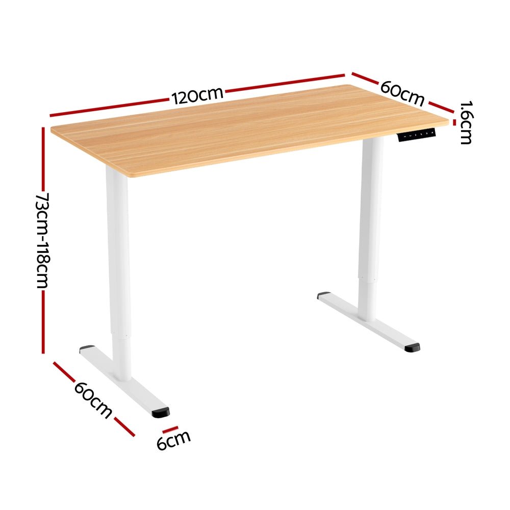 120CM Electric Standing Desk Sit Stand Desks Home Office Computer Desk - Furniture > Office > Desks - Rivercity House & Home Co. (ABN 18 642 972 209) - Affordable Modern Furniture Australia