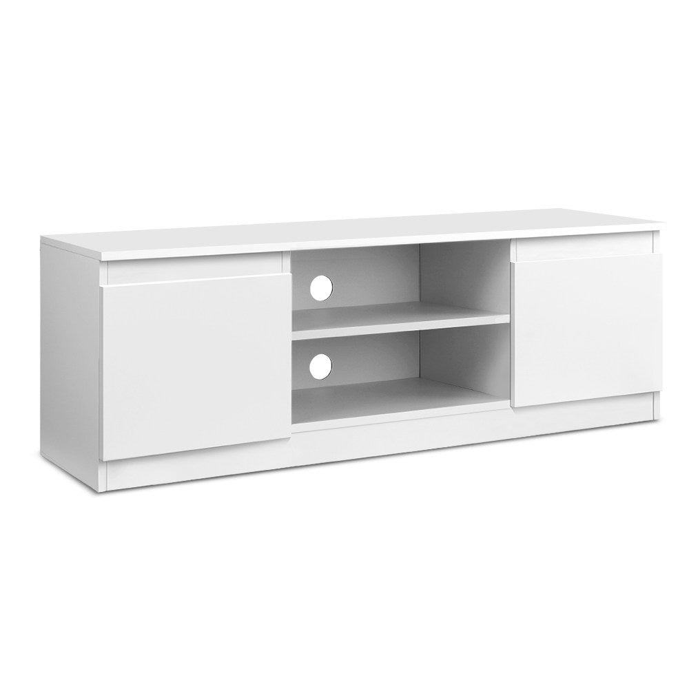 120CM White TV Entertainment Unit - Rivercity House & Home Co. (ABN 18 642 972 209) - Affordable Modern Furniture Australia