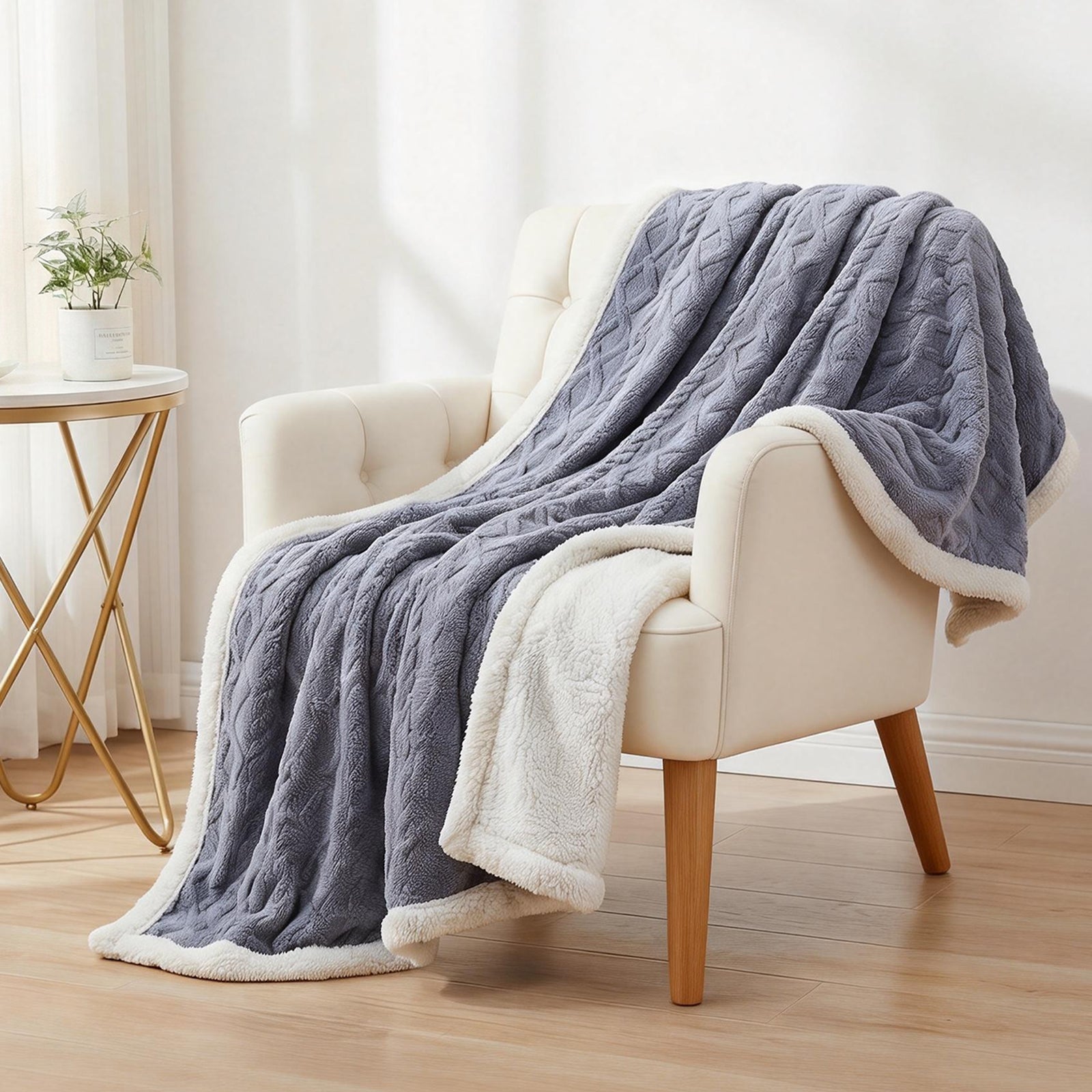 152x203cm Throw Blanket Double - Sided Fleece Lightweight For Sofa Couch Bed Queen - Home & Garden > Bedding > Blankets & Throws - Rivercity House & Home Co. (ABN 18 642 972 209) - Affordable Modern Furniture Australia