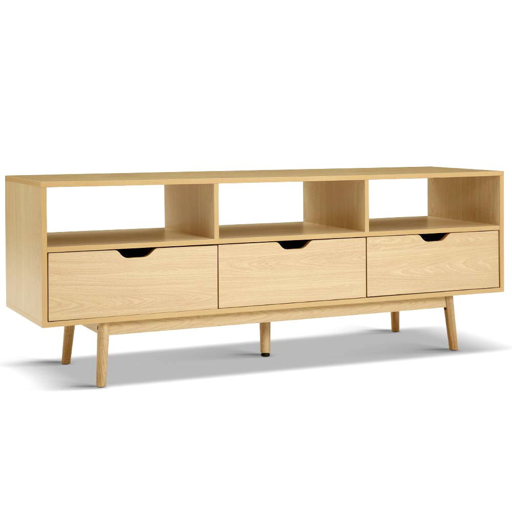 160CM Scandinavian Style Entertainment Unit Natural - Rivercity House & Home Co. (ABN 18 642 972 209) - Affordable Modern Furniture Australia