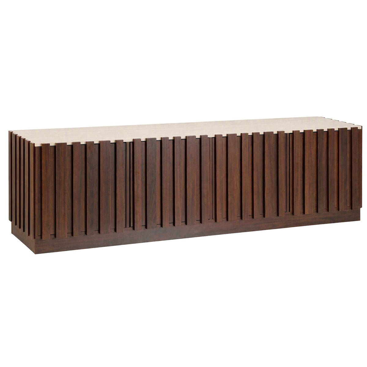 180cm Fluted TV Unit Entertainment Cabinet with Anti-tip Kit - Walnut - Furniture > Living Room > TV Units - Rivercity House & Home Co. (ABN 18 642 972 209) - Affordable Modern Furniture Australia