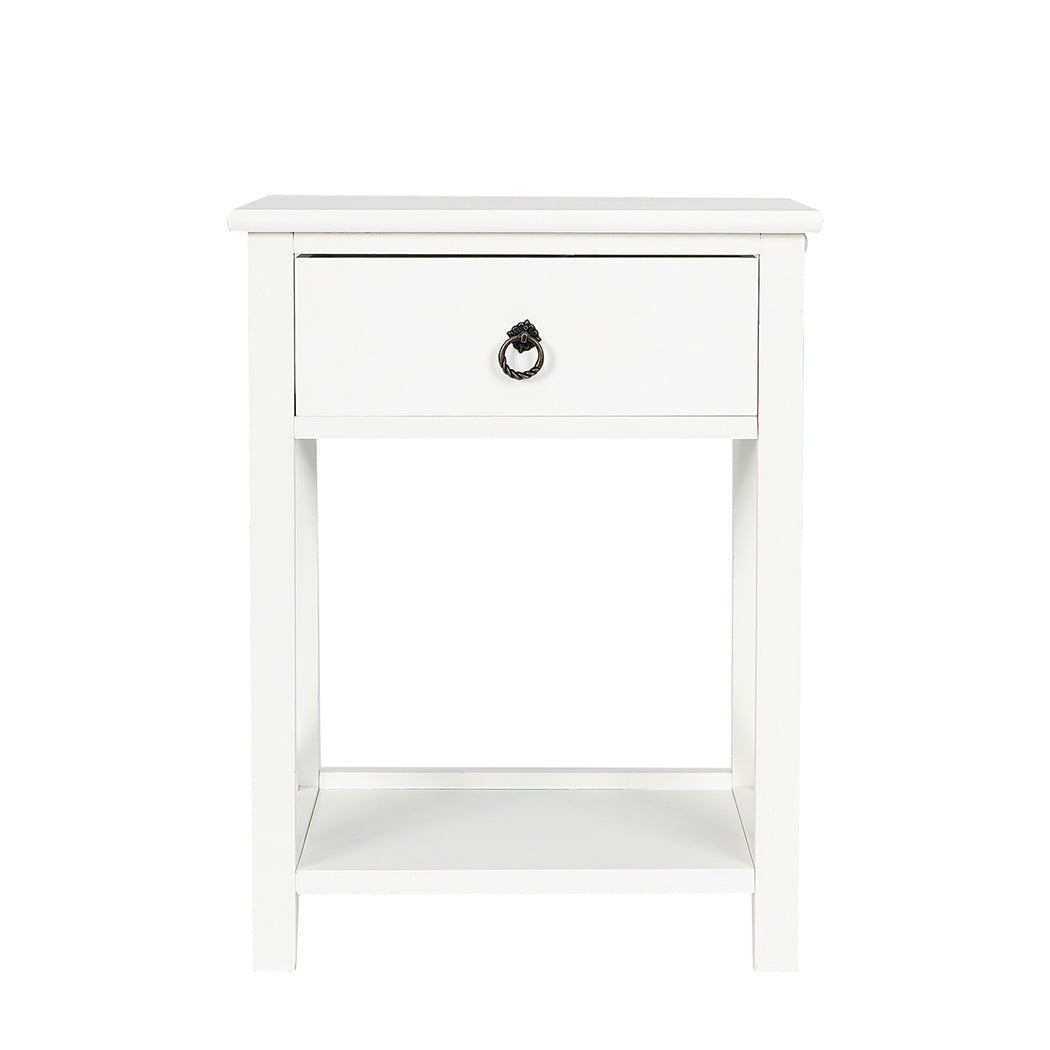 1x Bedside Tables Drawers Side - Rivercity House & Home Co. (ABN 18 642 972 209) - Affordable Modern Furniture Australia