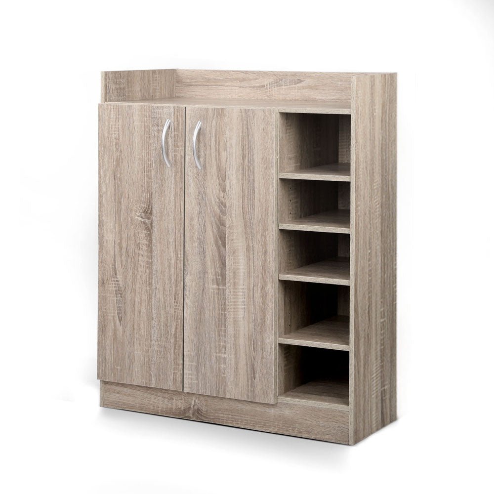 2 Doors Shoe Cabinet Storage Cupboard - Wood - Rivercity House & Home Co. (ABN 18 642 972 209) - Affordable Modern Furniture Australia