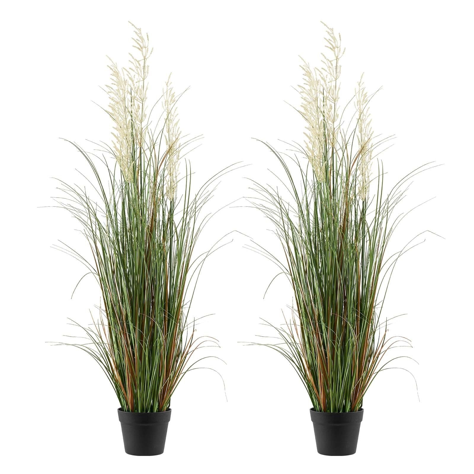 2 Pack 1194mm Artificial Reed Grass Plants in Pots, Premium PVC Faux Greenery Shrubs for Indoor Outdoor Décor - Green - Home & Garden > Artificial Plants > Artificial Wall Plants - Rivercity House & Home Co. (ABN 18 642 972 209) - Affordable Modern Furniture Australia