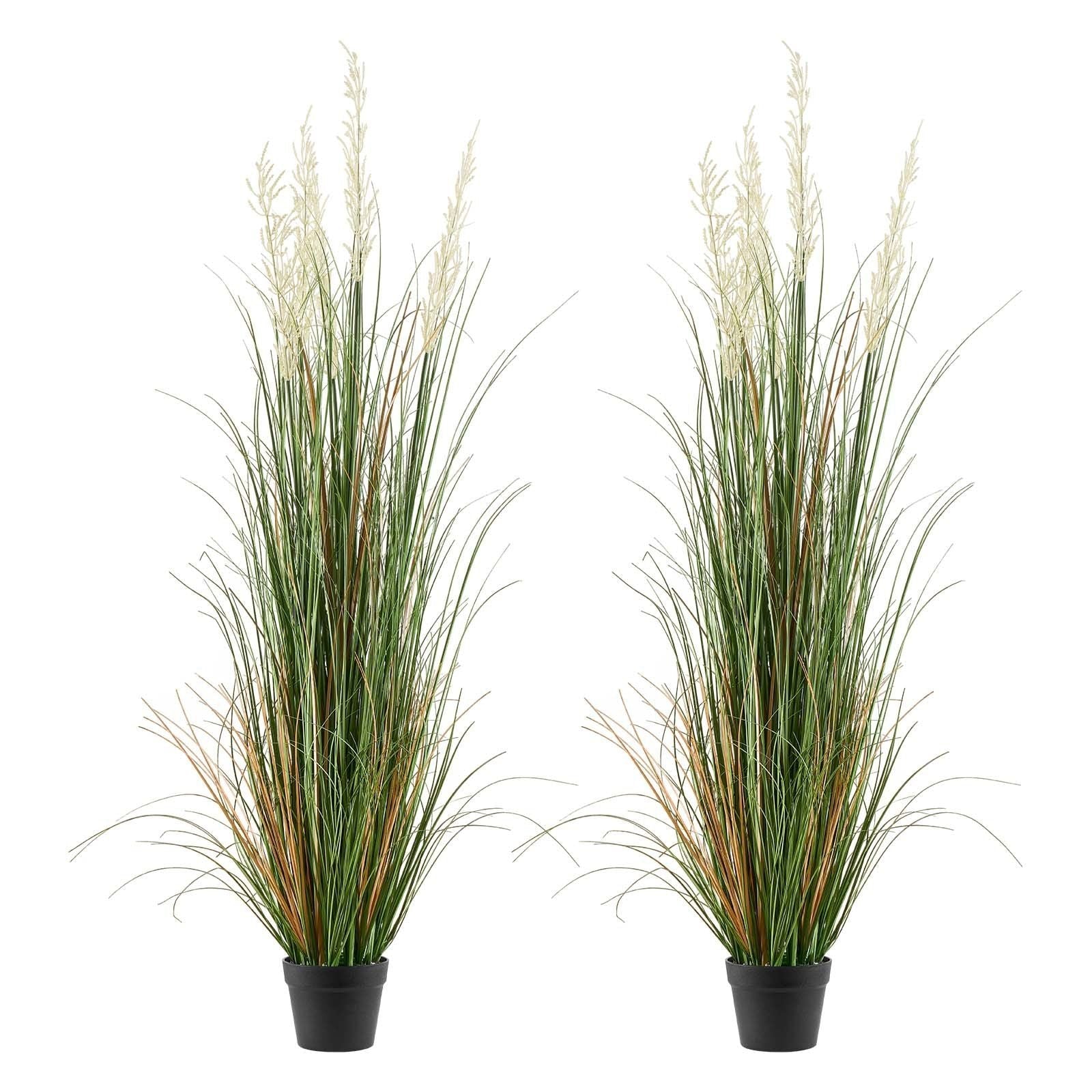 2 Pack 1499mm Artificial Grass Plants in Pots, Faux Reed Flower Greenery for Indoor Outdoor Décor - Green - Home & Garden > Artificial Plants > Artificial Wall Plants - Rivercity House & Home Co. (ABN 18 642 972 209) - Affordable Modern Furniture Australia