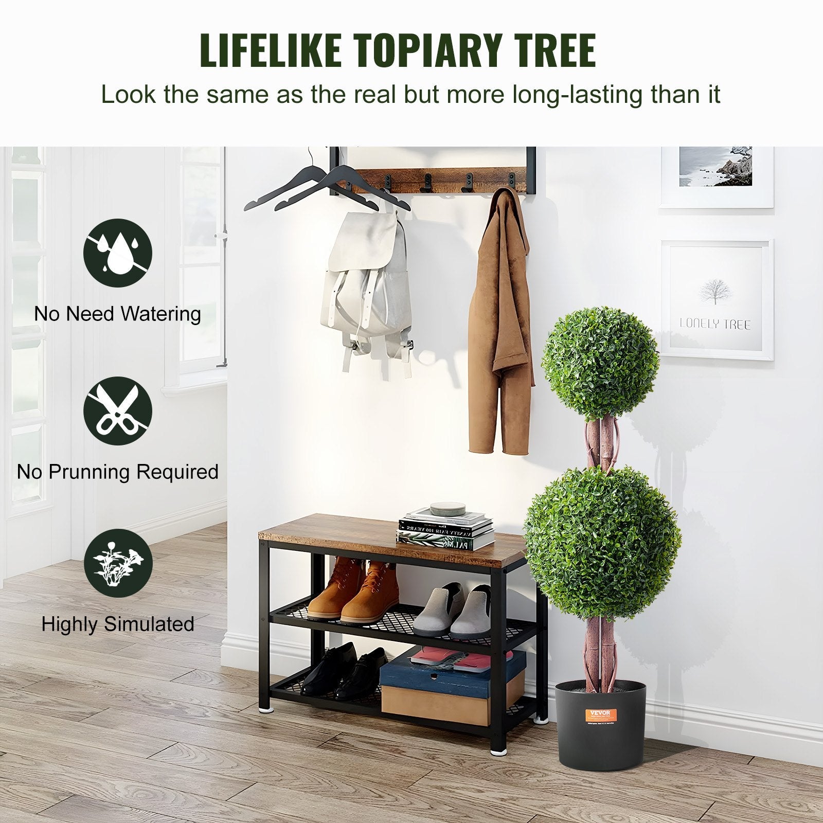 2 Pack 91.4cm Artificial Boxwood Double-Ball Topiary Trees for Indoor Outdoor - Natural Green - Home & Garden > Artificial Plants > Artificial Flowers & Plants - Rivercity House & Home Co. (ABN 18 642 972 209) - Affordable Modern Furniture Australia