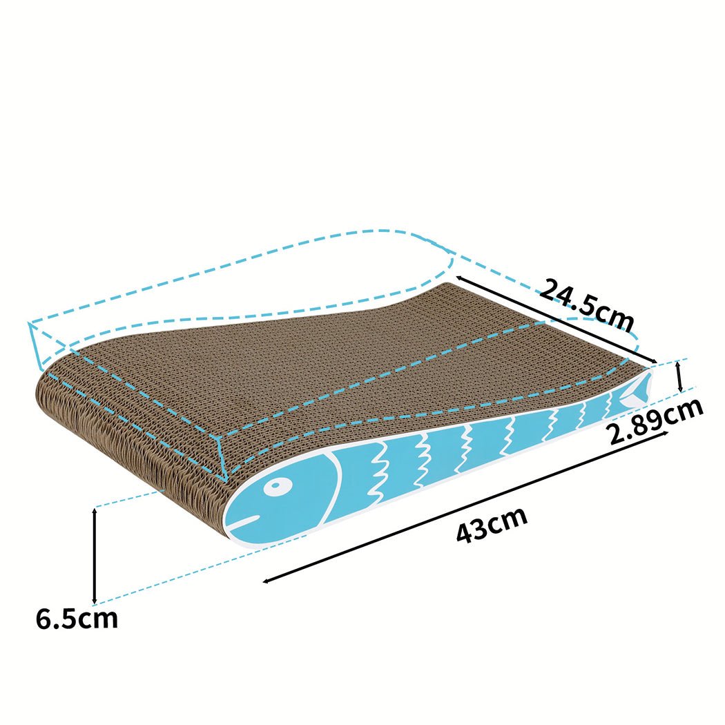 2 - Pack Wave - Design Cat Scratcher Board - Brown - Rivercity House & Home Co. (ABN 18 642 972 209) - Affordable Modern Furniture Australia