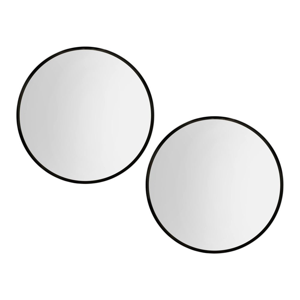 2 Wall Mirror Makeup 80cm Home Decor Framed Mirrors Bathroom Round Black - Health & Beauty > Makeup > Makeup Mirrors - Rivercity House & Home Co. (ABN 18 642 972 209) - Affordable Modern Furniture Australia