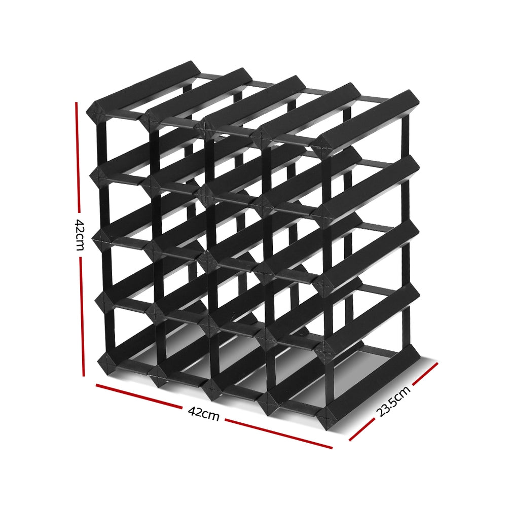 20 Bottle Timber Wine Rack Wooden Storage Wall Racks Holders Cellar Black - Home & Garden - Rivercity House & Home Co. (ABN 18 642 972 209) - Affordable Modern Furniture Australia