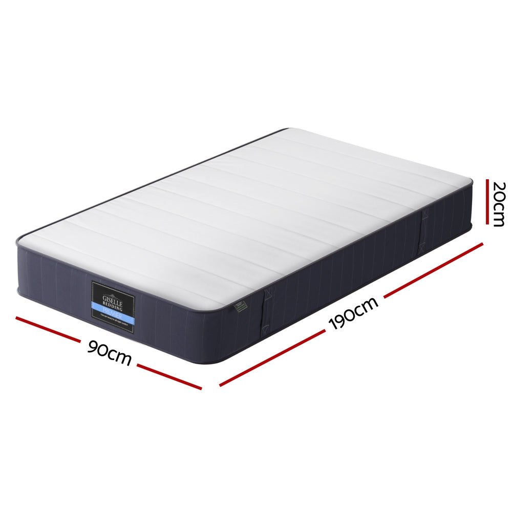 20cm Single Bed Pocket Spring Mattresses - Furniture > Mattresses > Single Mattress - Rivercity House & Home Co. (ABN 18 642 972 209) - Affordable Modern Furniture Australia