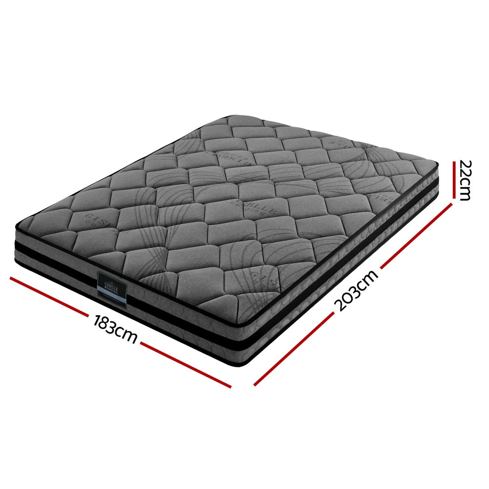 22cm Mattress Medium Firm King - Furniture > Mattresses > King Size Mattress - Rivercity House & Home Co. (ABN 18 642 972 209) - Affordable Modern Furniture Australia