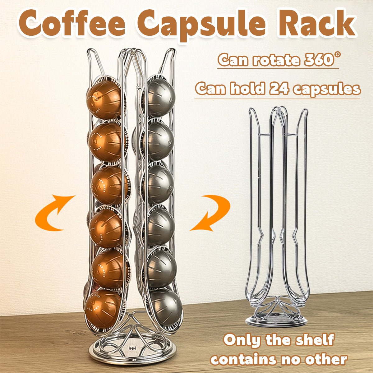 24 Coffee Capsule Holder Rack Storage Stand Pod Display Organizer Shelf Kitchen - Appliances > Kitchen Appliances > Coffee Machines & Accessories - Rivercity House & Home Co. (ABN 18 642 972 209) - Affordable Modern Furniture Australia