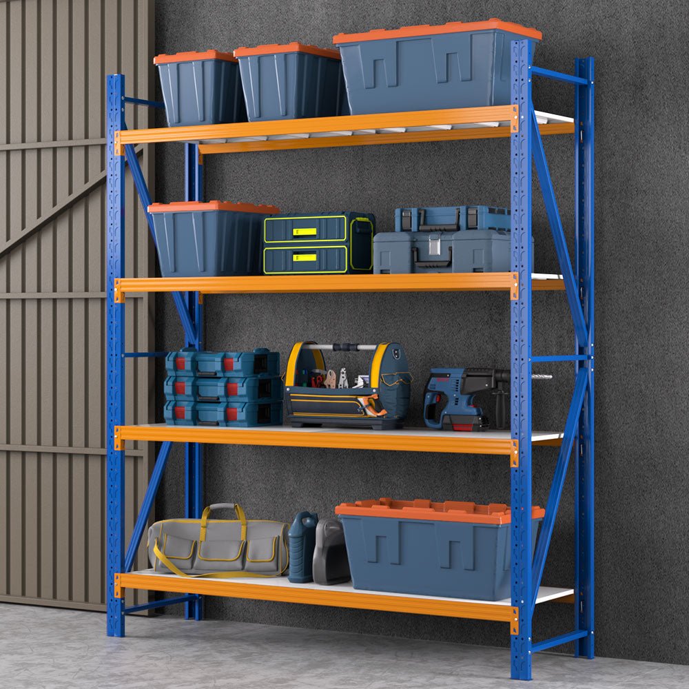 2.4Mx2M Garage Shelving Warehouse Rack Pallet Racking Storage Shelf Blue - Tools > Tools Storage > Wall Storage Racks - Rivercity House & Home Co. (ABN 18 642 972 209) - Affordable Modern Furniture Australia