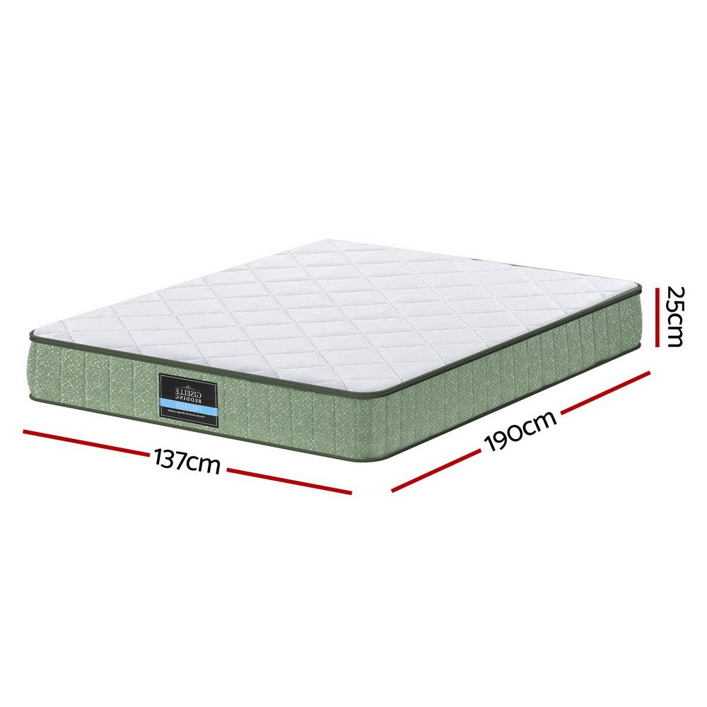 25cm Memory Foam Mattress Dual Layer Zipper Cover Cool Charcoal Foam Mattresses Double - Furniture > Mattresses > Double Mattress - Rivercity House & Home Co. (ABN 18 642 972 209) - Affordable Modern Furniture Australia