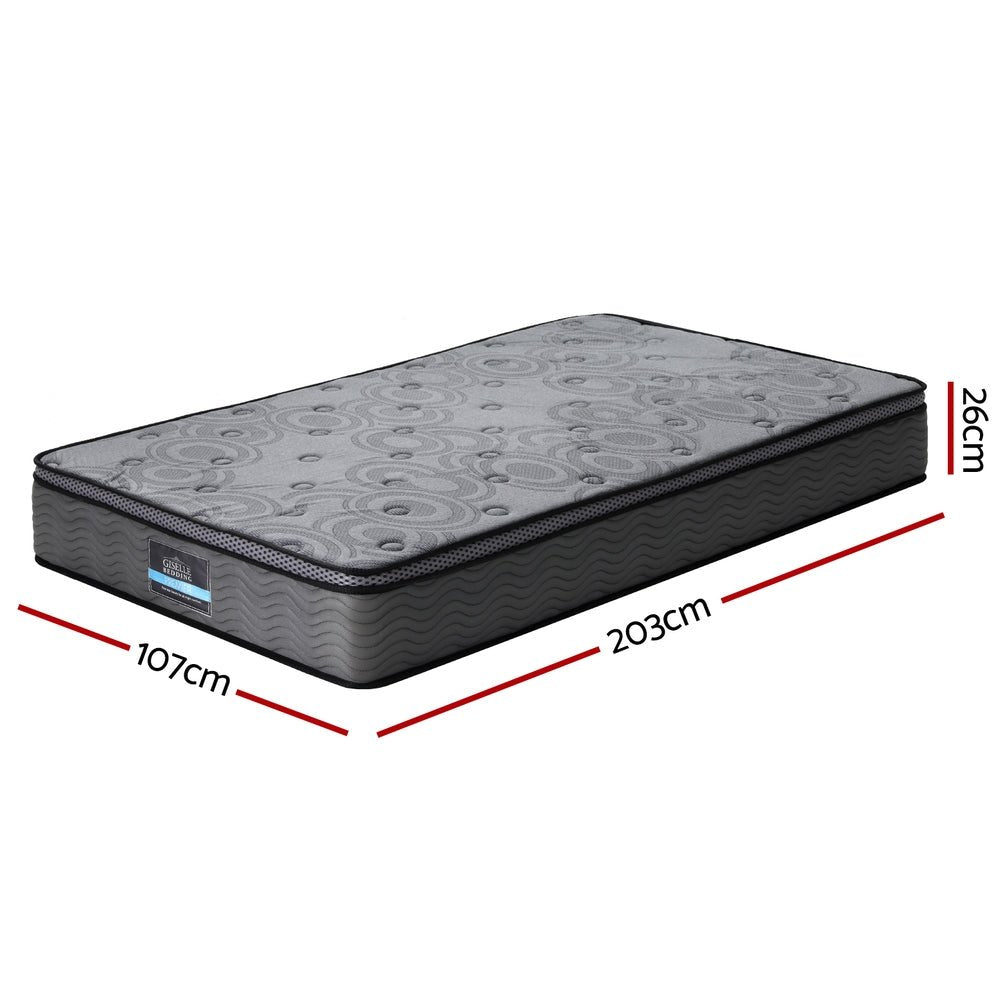 26cm Mattress Bed King Single - Furniture > Mattresses > King Single Mattress - Rivercity House & Home Co. (ABN 18 642 972 209) - Affordable Modern Furniture Australia