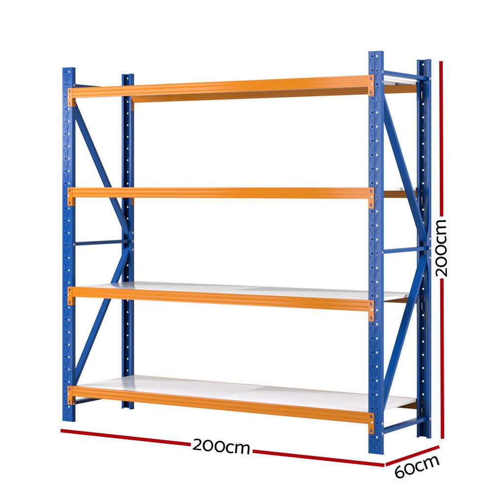2Mx2M Garage Shelving Warehouse Rack Pallet Racking Storage Shelf Blue - Tools > Tools Storage > Wall Storage Racks - Rivercity House & Home Co. (ABN 18 642 972 209) - Affordable Modern Furniture Australia