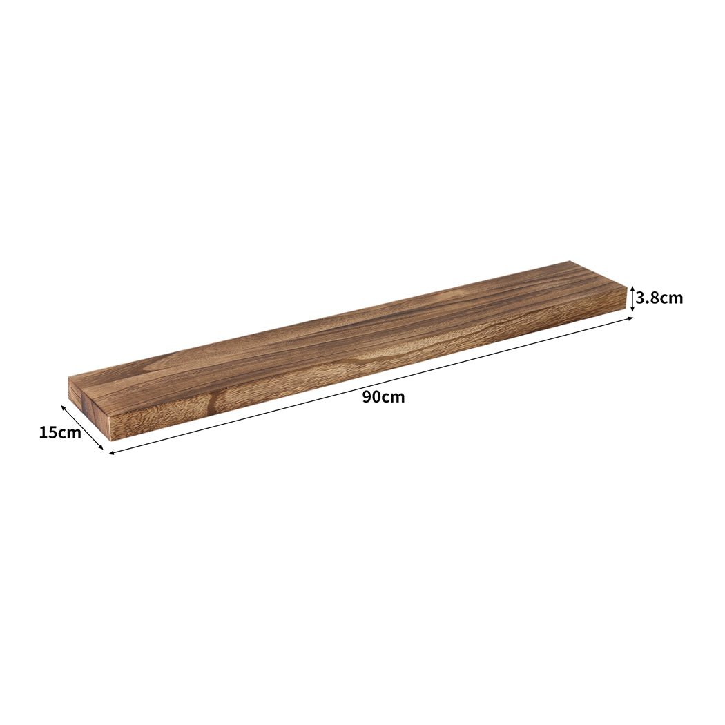2Pcs Large Wall Mounted Floating Shelves - Natural - Rivercity House & Home Co. (ABN 18 642 972 209) - Affordable Modern Furniture Australia