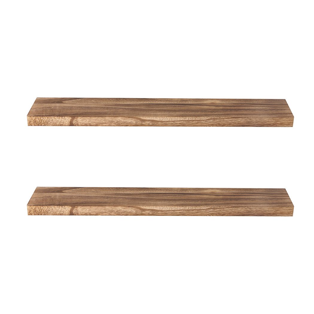 2Pcs Large Wall Mounted Floating Shelves - Natural - Rivercity House & Home Co. (ABN 18 642 972 209) - Affordable Modern Furniture Australia
