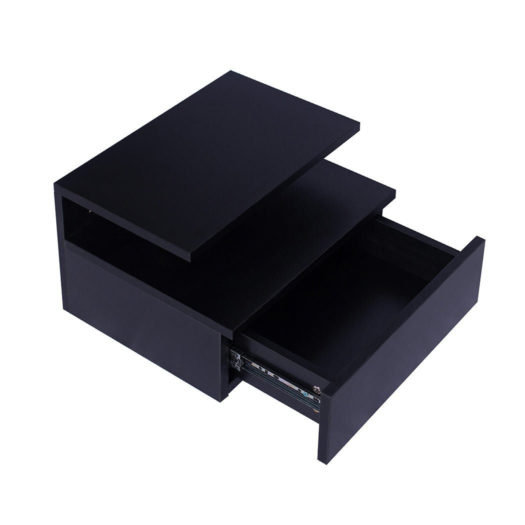2x Bedside Tables Side Table Black - Rivercity House & Home Co. (ABN 18 642 972 209) - Affordable Modern Furniture Australia