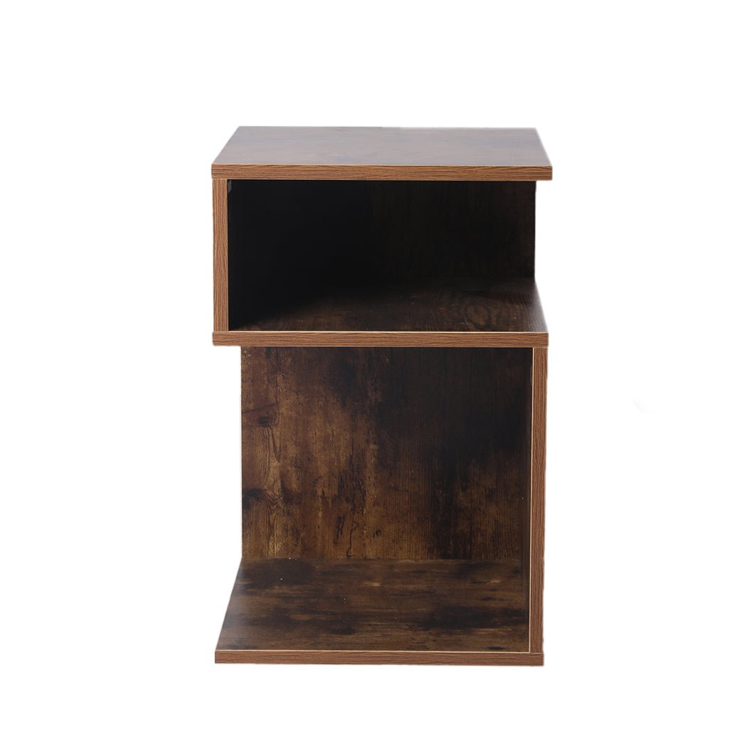 2x Bedside Tables Wood Side End Oak - Rivercity House & Home Co. (ABN 18 642 972 209) - Affordable Modern Furniture Australia