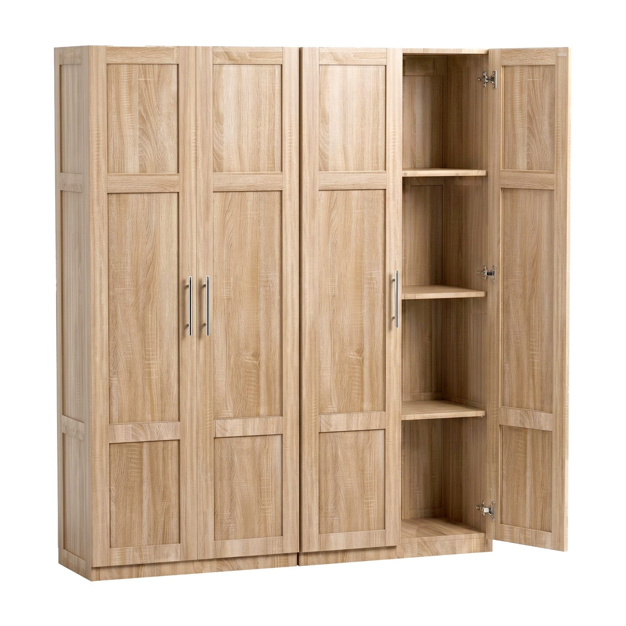 2x Buffet Sideboard Cabinet Pantry Hutch Kitchen Storage Organiser Pine - Furniture > Dining > Buffets & Sideboards - Rivercity House & Home Co. (ABN 18 642 972 209) - Affordable Modern Furniture Australia
