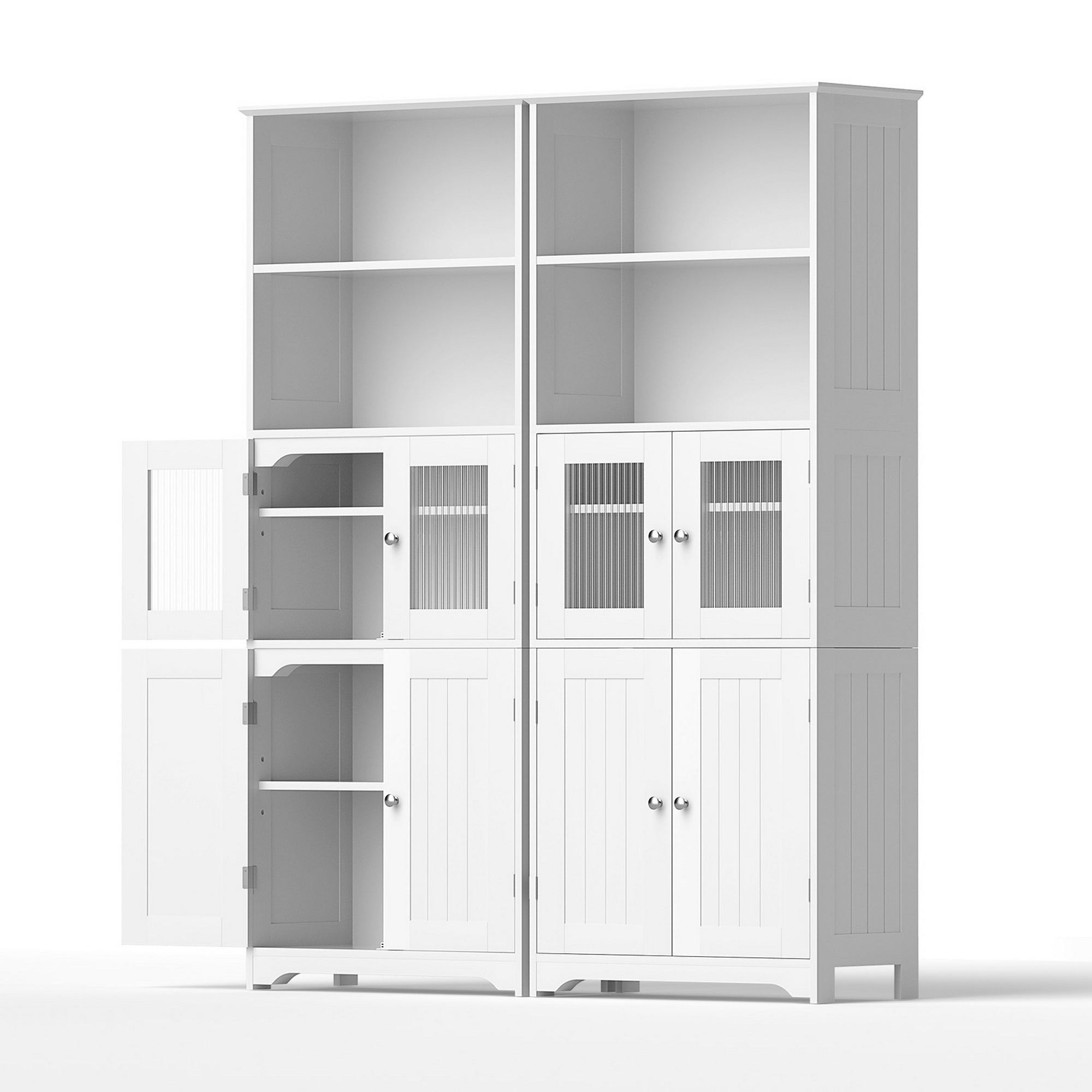 2x Buffet Sideboard Cabinet Pantry Kitchen Bathroom Storage Cupboard - Furniture > Dining > Buffets & Sideboards - Rivercity House & Home Co. (ABN 18 642 972 209) - Affordable Modern Furniture Australia