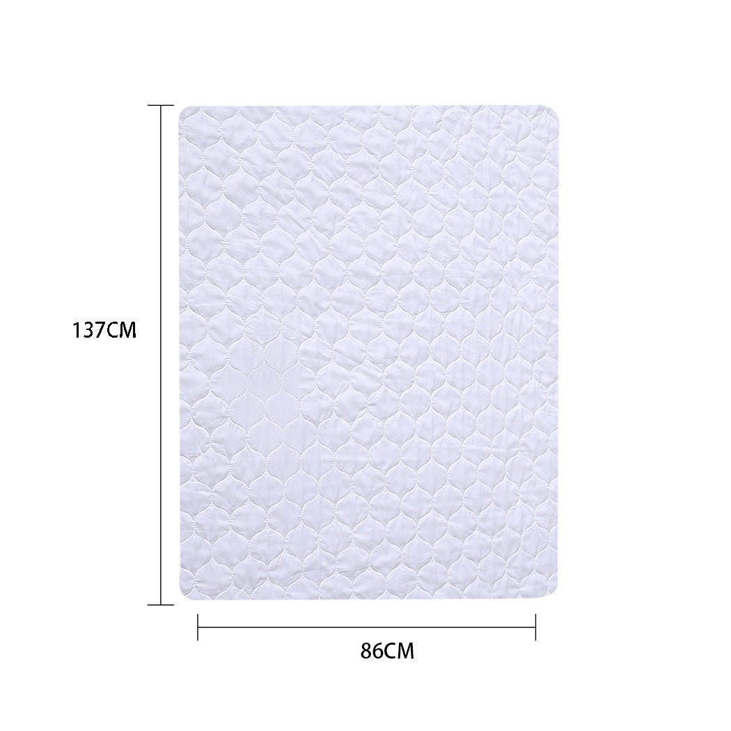 2x Dreamz Waterproof Queen Bed Pads Bed Protector - White - Rivercity House & Home Co. (ABN 18 642 972 209) - Affordable Modern Furniture Australia