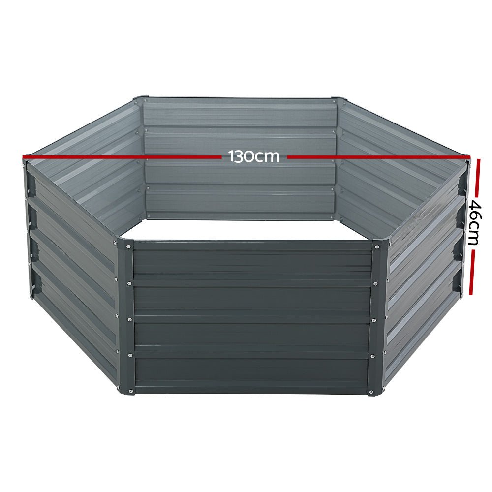 2x Garden Bed 130x130x46cm Planter Box Raised Container Galvanised - Home & Garden > Garden Beds > Garden Beds & Planters - Rivercity House & Home Co. (ABN 18 642 972 209) - Affordable Modern Furniture Australia