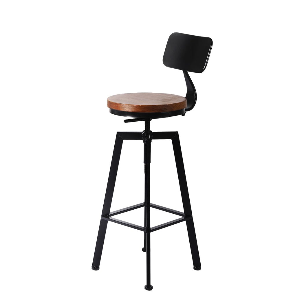 2x Wooden and Metal Kitchen Bar Stools - Assorted Colors - Rivercity House & Home Co. (ABN 18 642 972 209) - Affordable Modern Furniture Australia