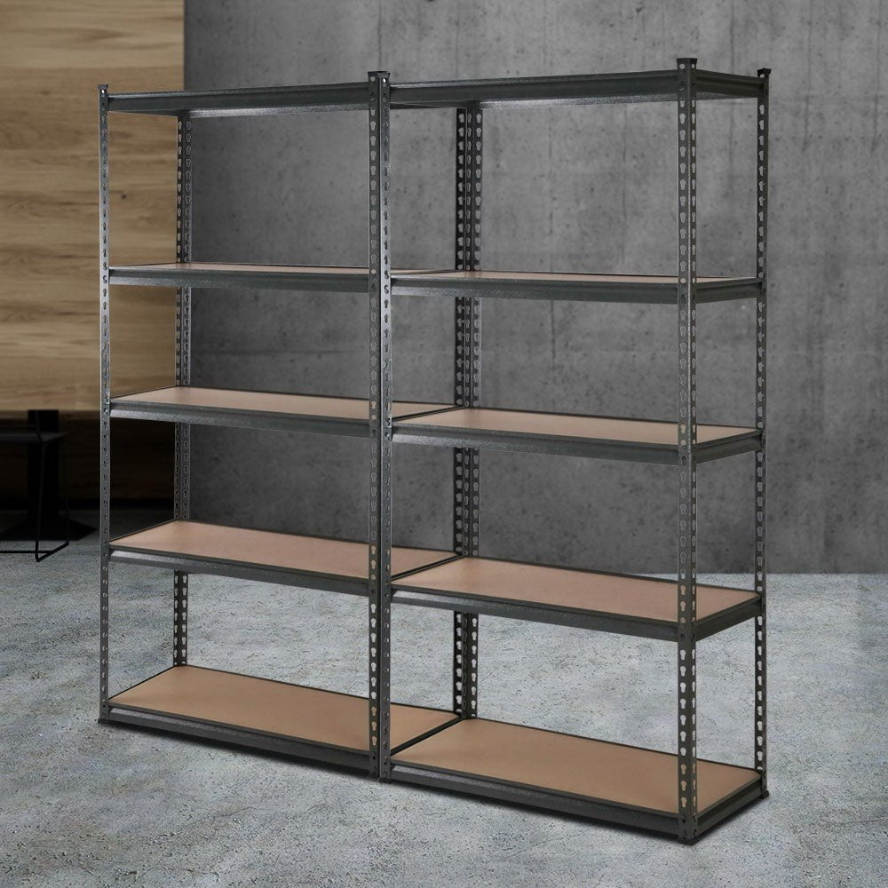 2x1.8M Garage Shelving Warehouse Rack Pallet Racking Storage Charcoal - Tools > Tools Storage > Wall Storage Racks - Rivercity House & Home Co. (ABN 18 642 972 209) - Affordable Modern Furniture Australia