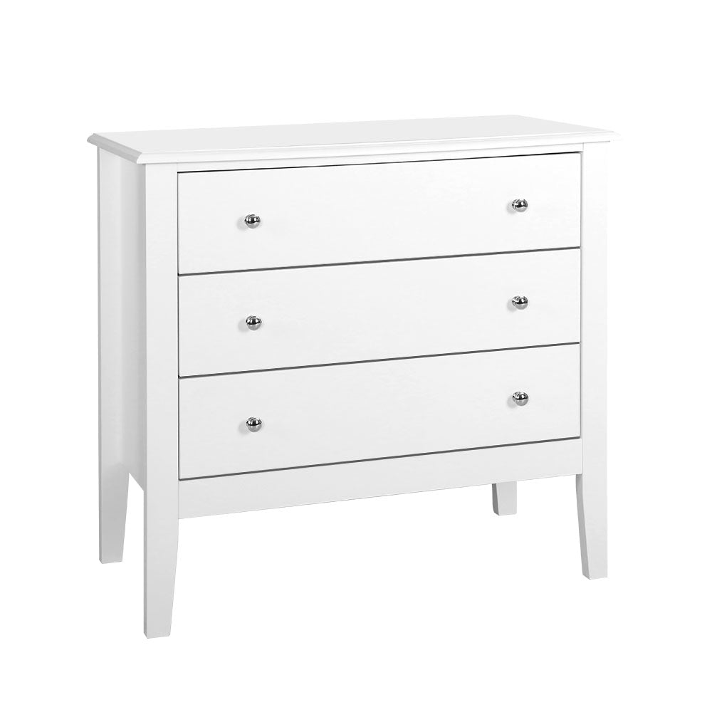 3 Drawer Storage Dresser White - Rivercity House & Home Co. (ABN 18 642 972 209) - Affordable Modern Furniture Australia