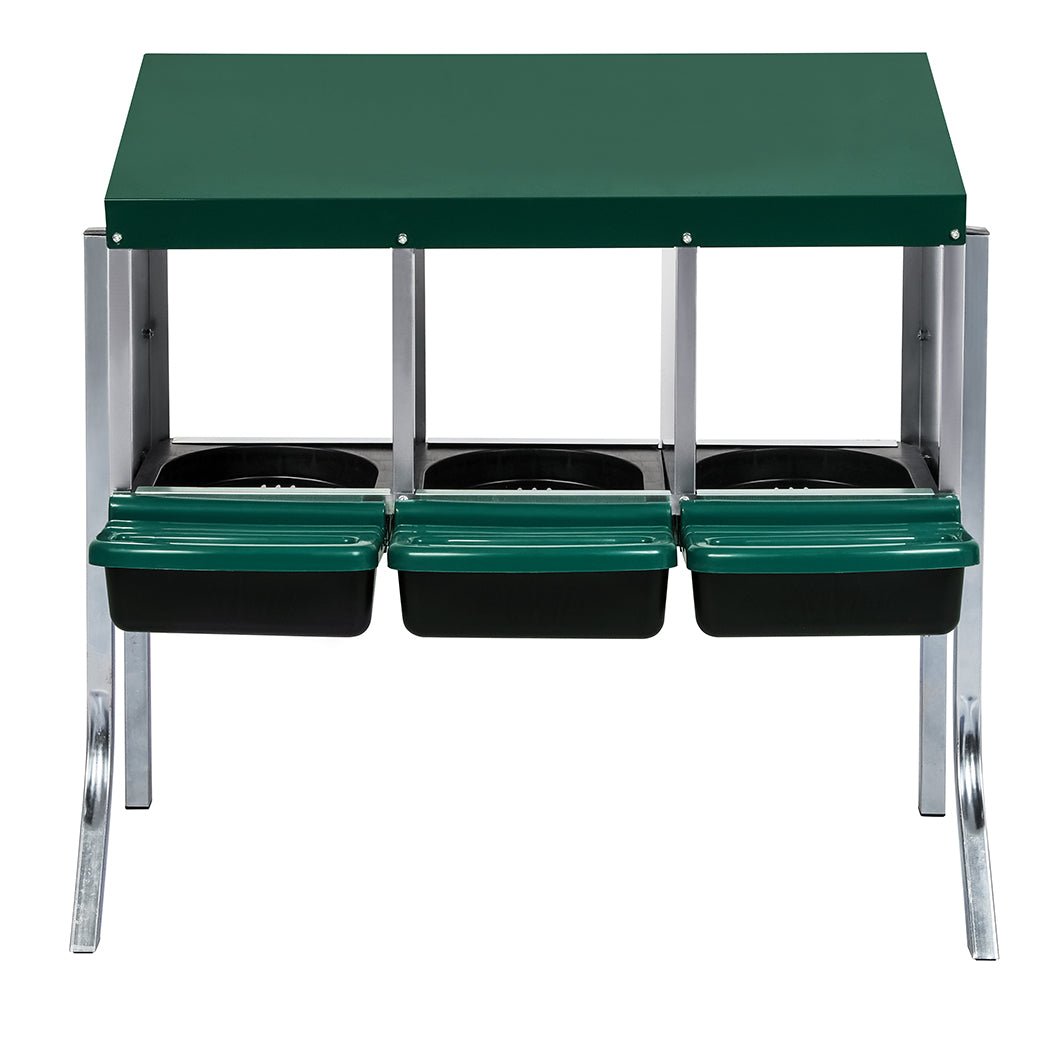 3 - Hole Chicken Egg Nesting Box with Stand and Wall Mount - Green - Rivercity House & Home Co. (ABN 18 642 972 209) - Affordable Modern Furniture Australia