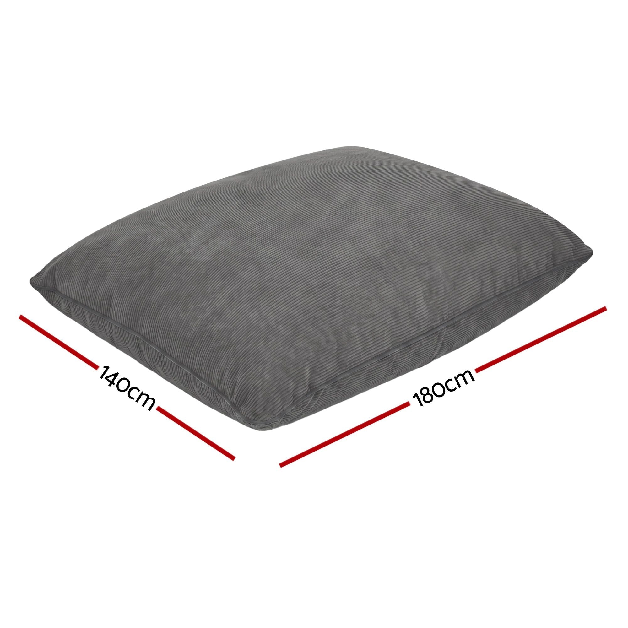 3 in 1 Bean Bag Chair Cover (No Filler) Convertible Bean Bag for Adults, Corduroy Stuffed Animal Storage Bean Bag Cover Washable for Living Room Bedroom, Grey - Furniture > Sofas > Sofa Accessories - Rivercity House & Home Co. (ABN 18 642 972 209) - Affordable Modern Furniture Australia