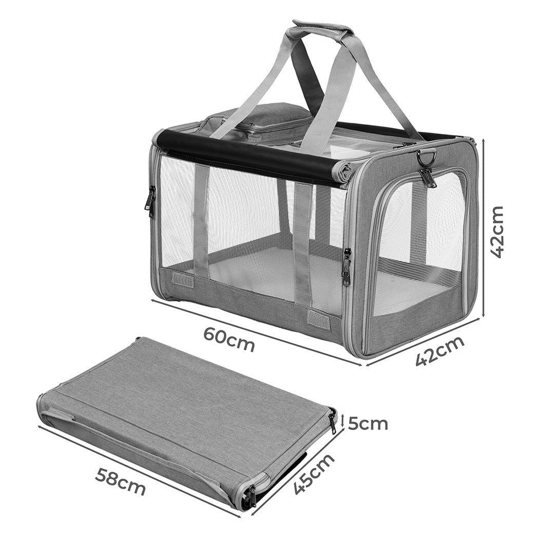 3 - in - 1 Soft Pet Crate Carrier L Size - Grey - Rivercity House & Home Co. (ABN 18 642 972 209) - Affordable Modern Furniture Australia