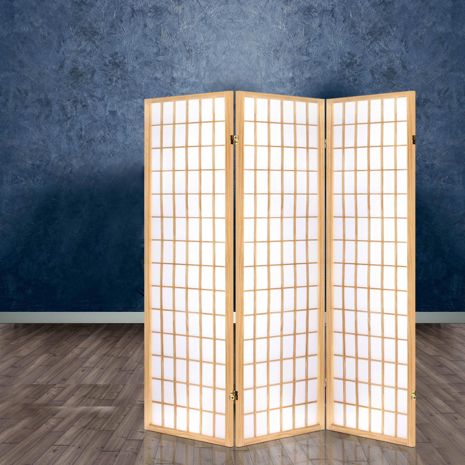3 Panel Room Divider Screen 131x179cm - Natural - Furniture > Bedroom > Room Dividers - Rivercity House & Home Co. (ABN 18 642 972 209) - Affordable Modern Furniture Australia