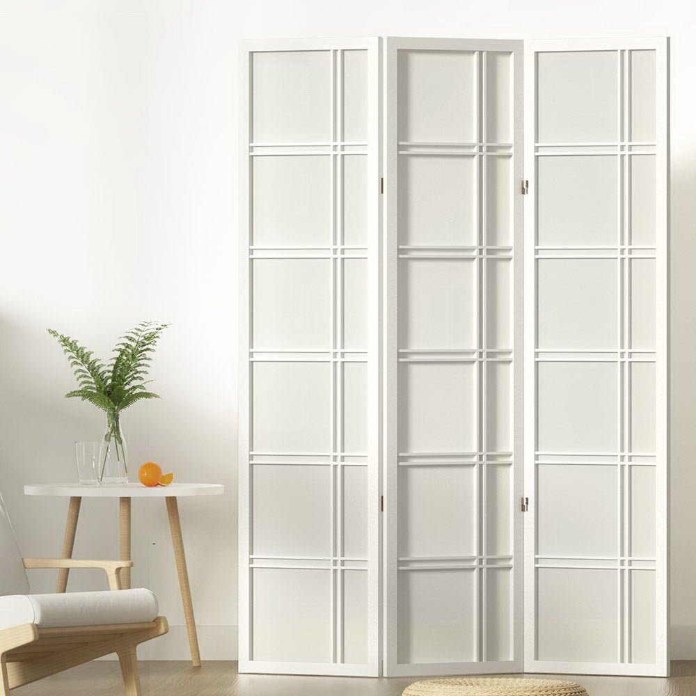 3 Panel Room Divider Screen 132x179cm Nova White - Furniture > Bedroom > Room Dividers - Rivercity House & Home Co. (ABN 18 642 972 209) - Affordable Modern Furniture Australia