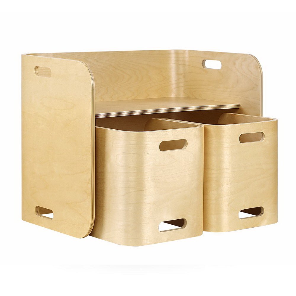 3 PC Nordic Kids Table Chair Set Beige Desk Activity Compact Children - Baby & Kids > Kid's Furniture - Rivercity House & Home Co. (ABN 18 642 972 209) - Affordable Modern Furniture Australia
