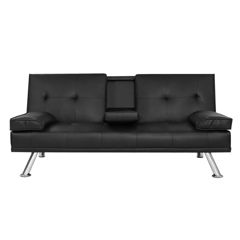 3 Seater Leather Cup Holder Recliner Sofa Bed - Rivercity House & Home Co. (ABN 18 642 972 209) - Affordable Modern Furniture Australia