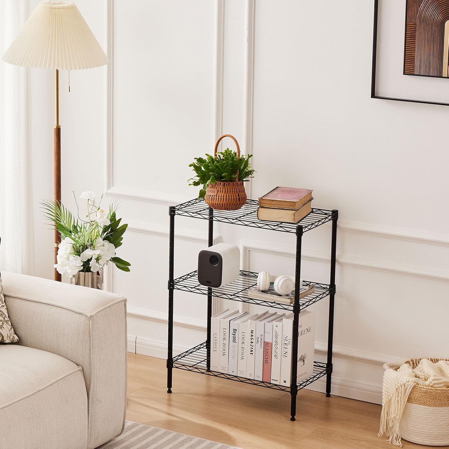 3 - Tier Adjustable Metal Storage Shelves Wire Rack Organizer for Kitchen, Pantry, Bathroom or Laundry Room (60cm W x 35cm D x 103cm H) - Home & Garden > Storage > Clothing & Wardrobe Storage - Rivercity House & Home Co. (ABN 18 642 972 209) - Affordable Modern Furniture Australia