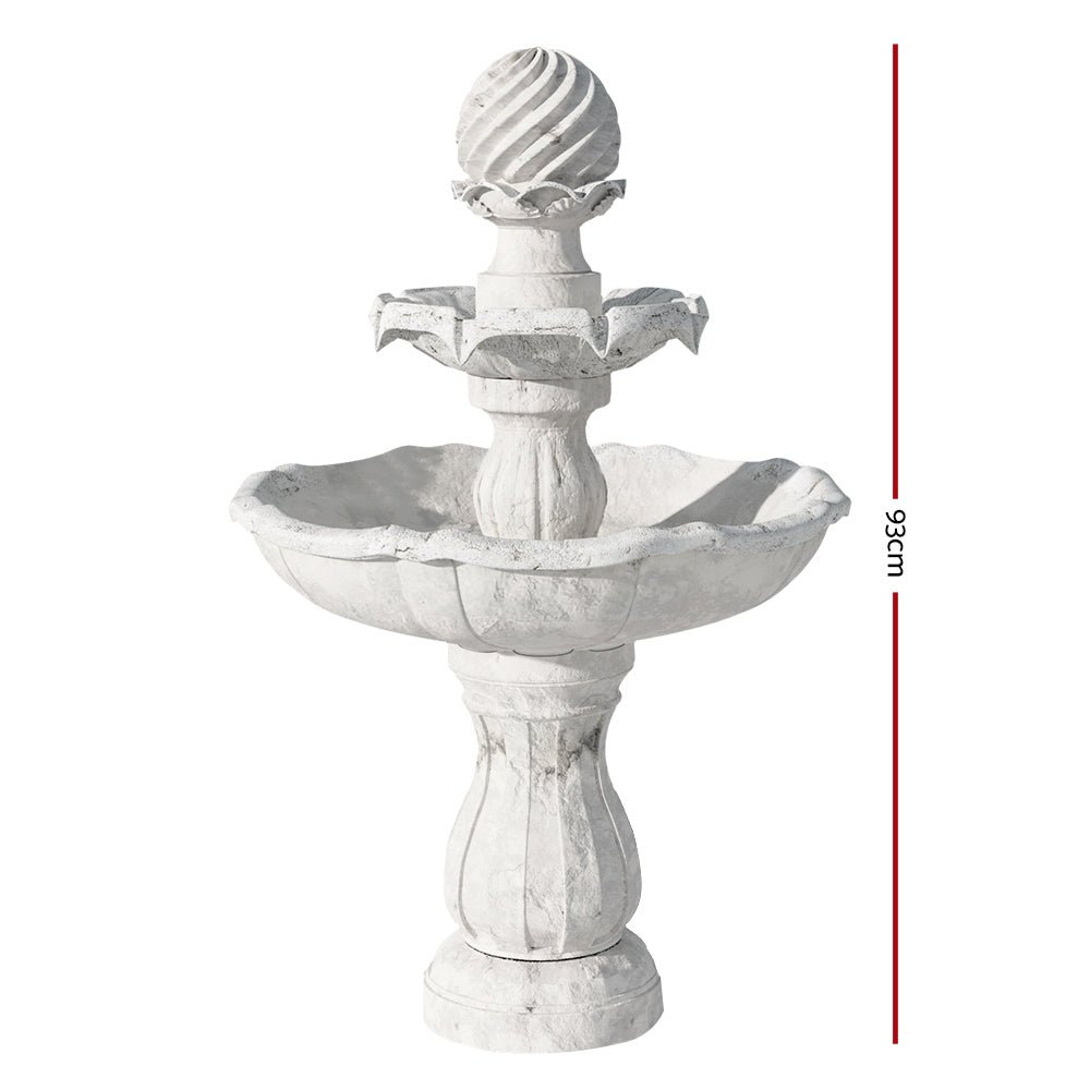 3 Tier Solar Powered Water Fountain - Ivory - Rivercity House & Home Co. (ABN 18 642 972 209) - Affordable Modern Furniture Australia