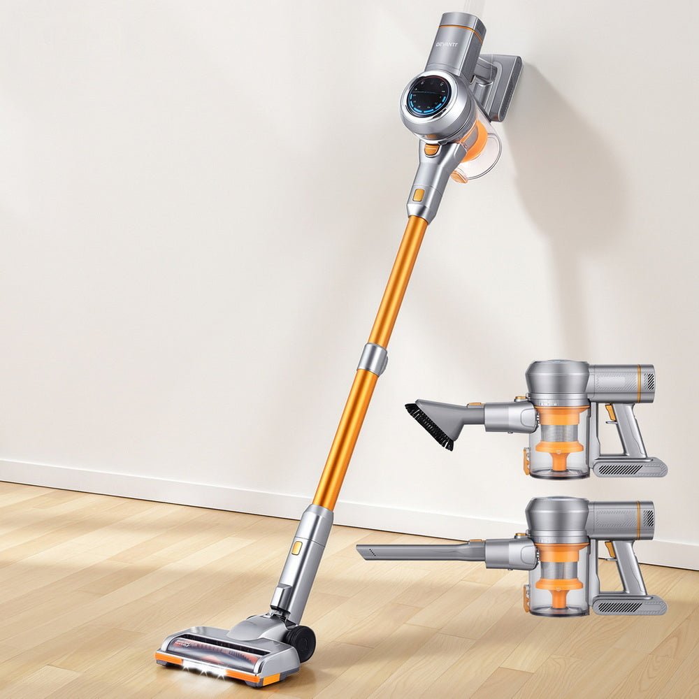 300W Stick Vacuum Cleaner Cordless Self - Standing Golden - Appliances > Vacuum Cleaners > Vacuum Cleaner Accessories - Rivercity House & Home Co. (ABN 18 642 972 209) - Affordable Modern Furniture Australia